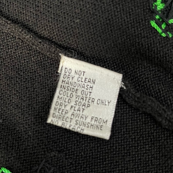 Just Be Black Beaded Faux Fur Collar Open Cardigan Sz S-M Tassel Tie Closure - Picture 8 of 11